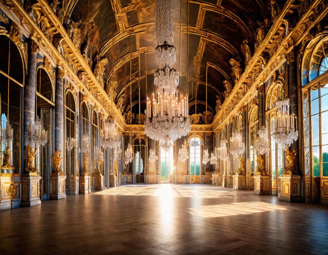 Versailles Hall of Mirrors at Magic Hour