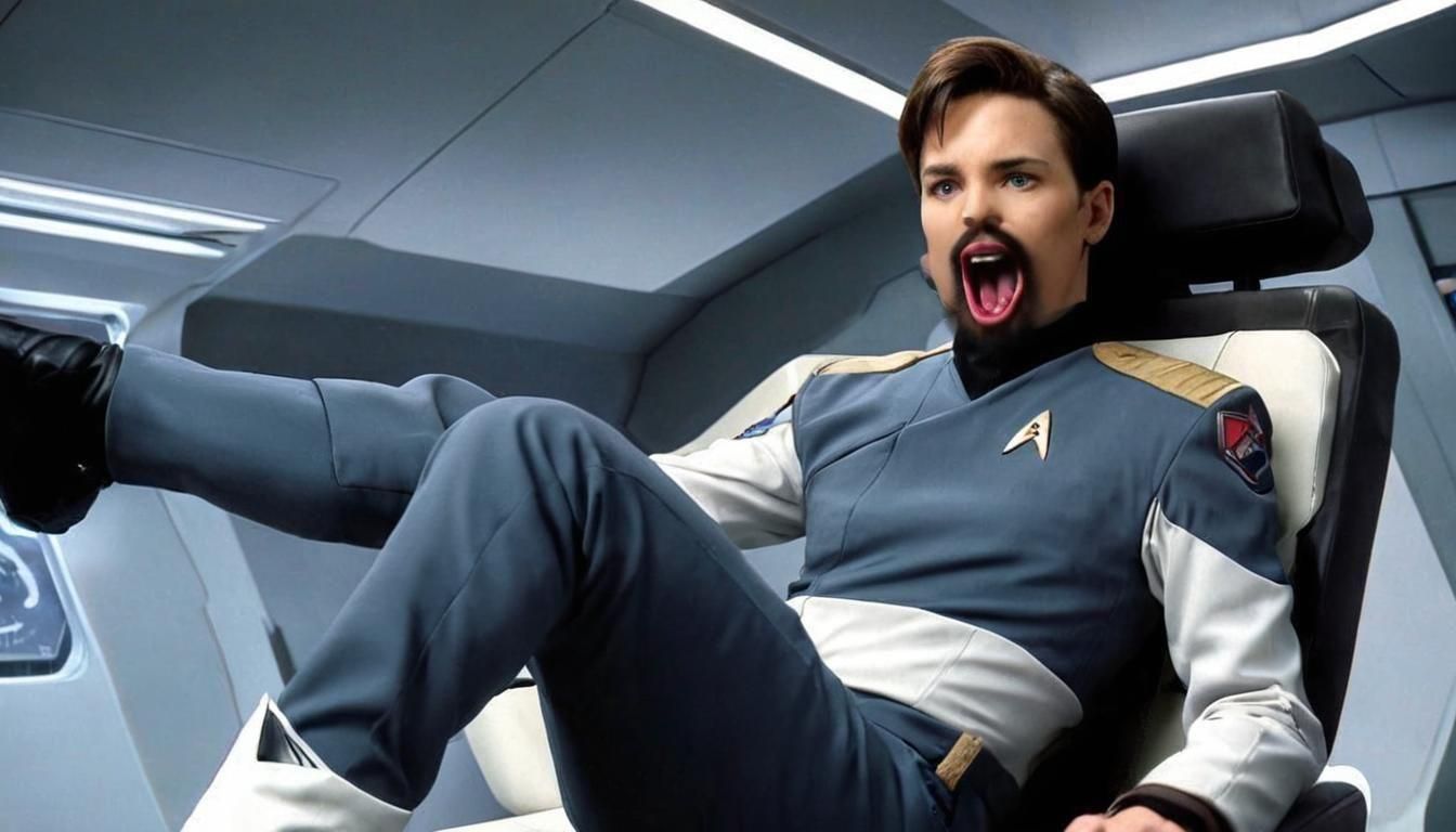 Tribble Trouble: AI Image of a Mouthful Mishap