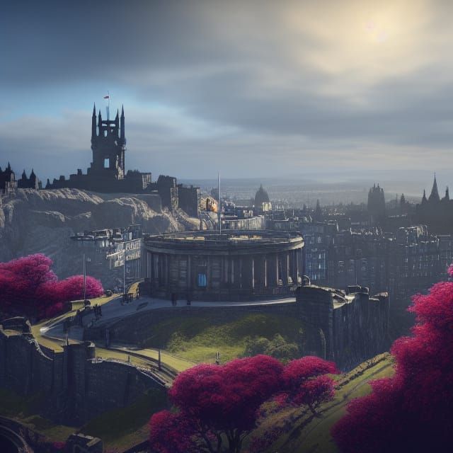 Carlton Hill, Edinburgh: Fantastical Matte Painting