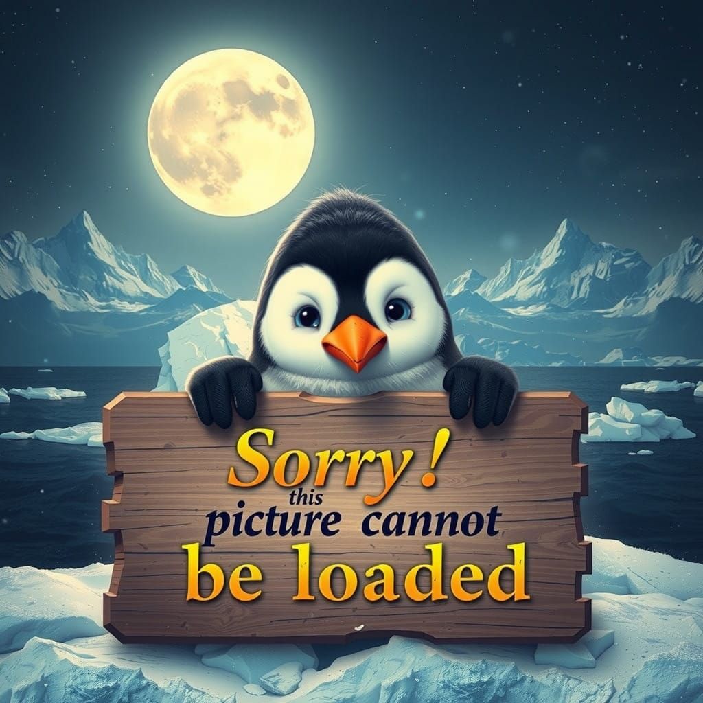 Majestic Penguin Holds Portal to Digital Realm