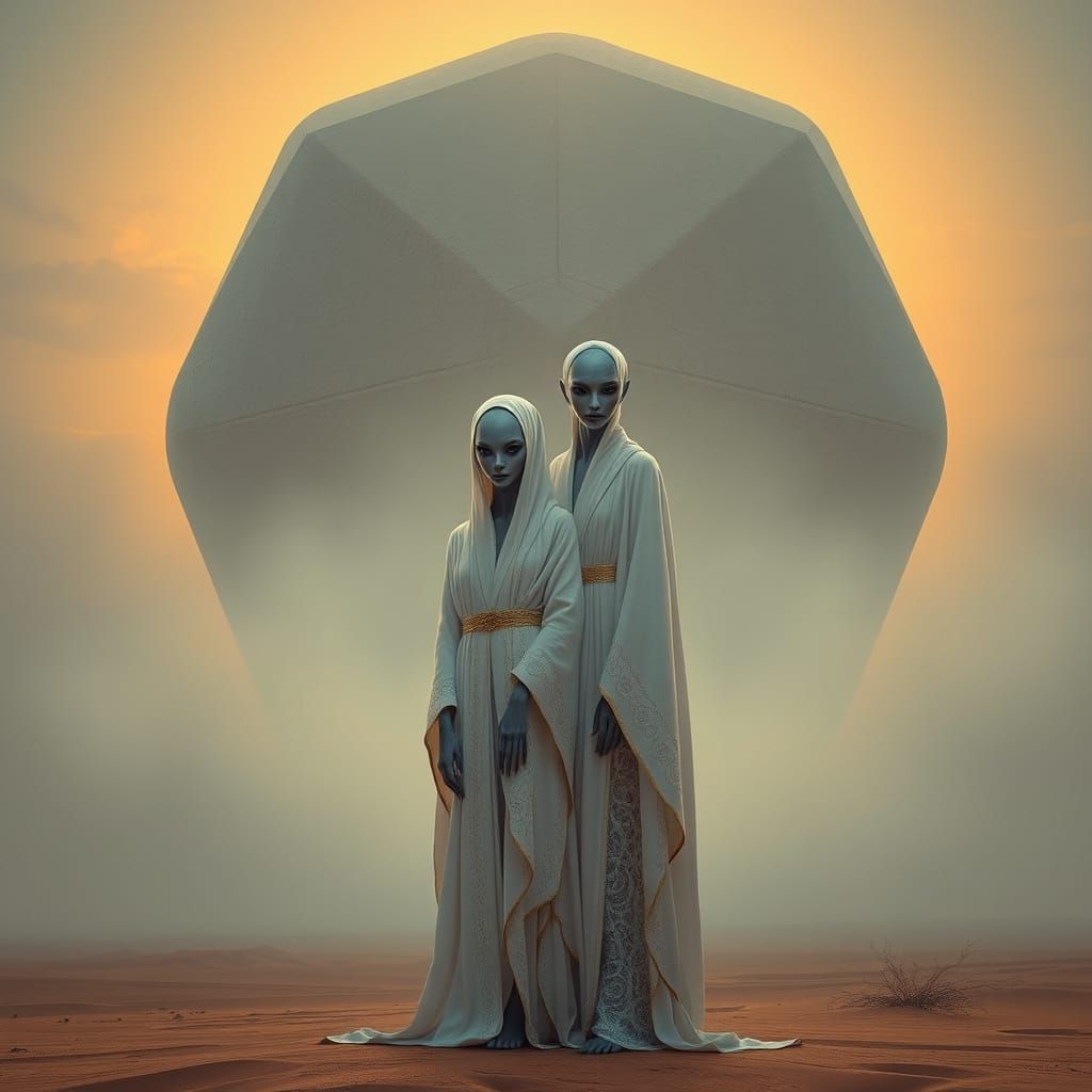 Ethereal Desert Duo with Ancient Dodecahedron