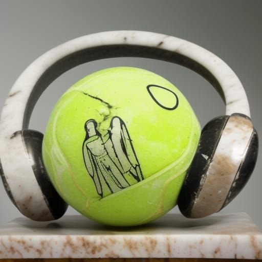 Damaged Egyptian Marble Tennis Ball Statue