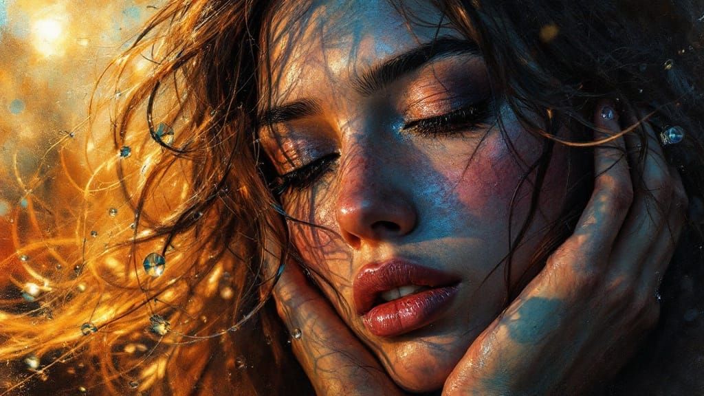 Mysterious Portrait in Warm Golden Light