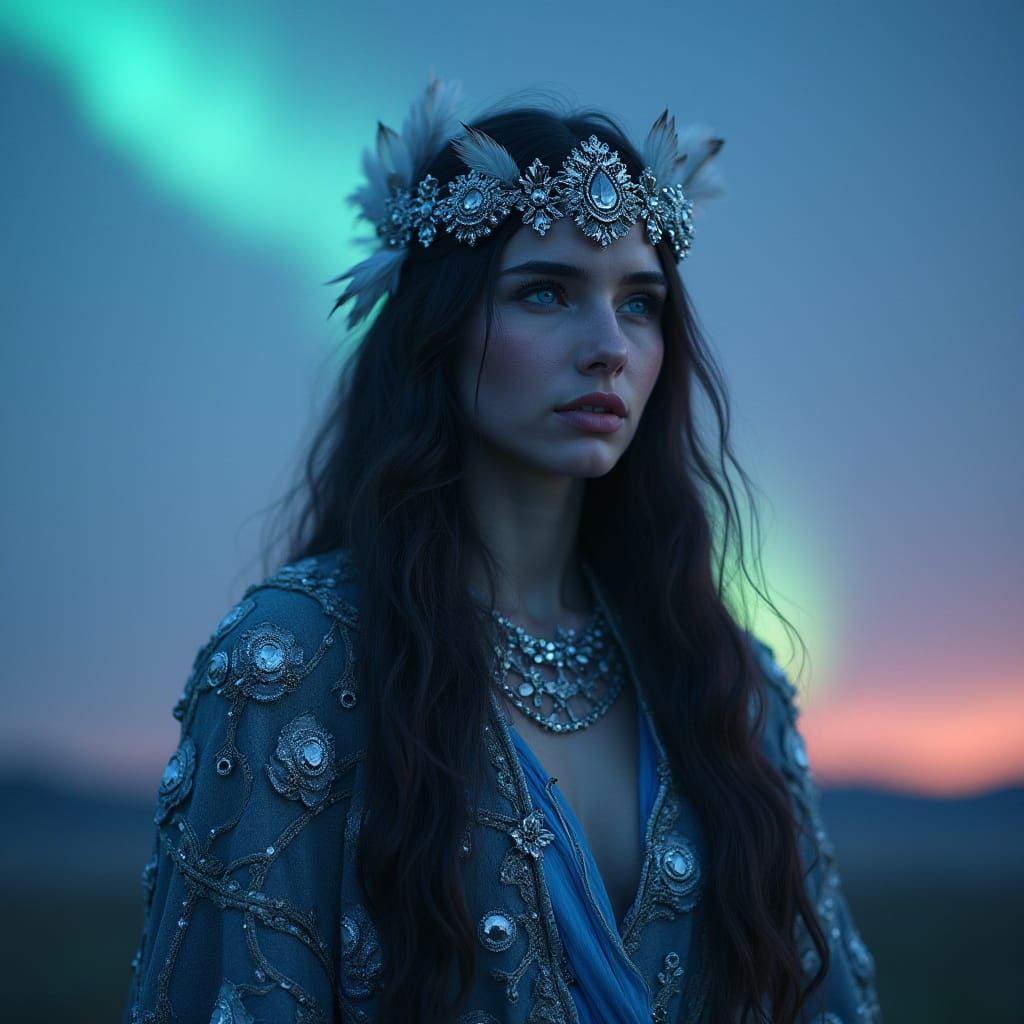 Ethereal Goddess in Twilight Splendor