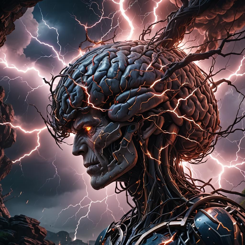 Lightning Brain: Detailed Fantasy Concept Art