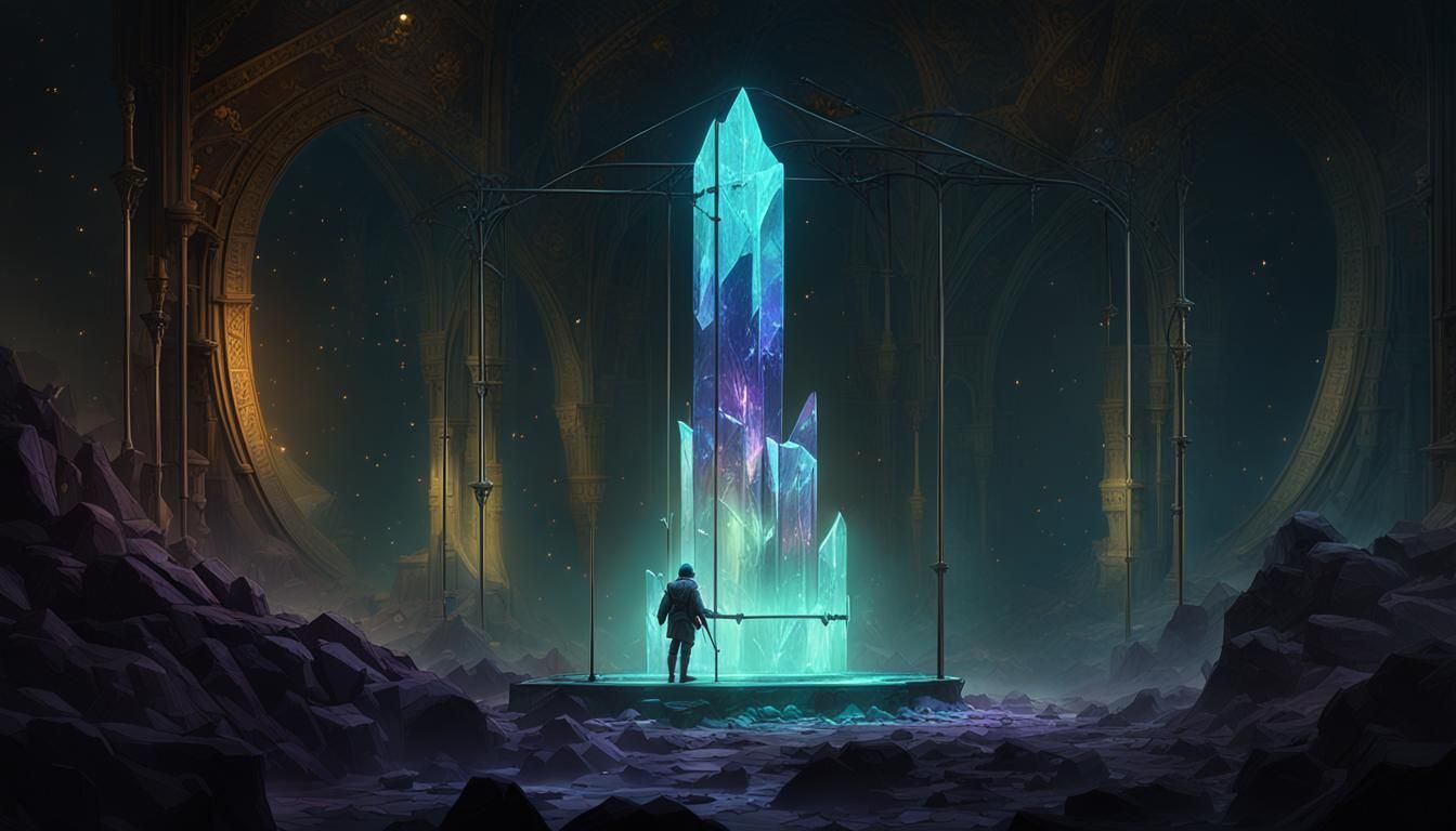 Crystalline Dais: A Dark Fantasy Concept Art