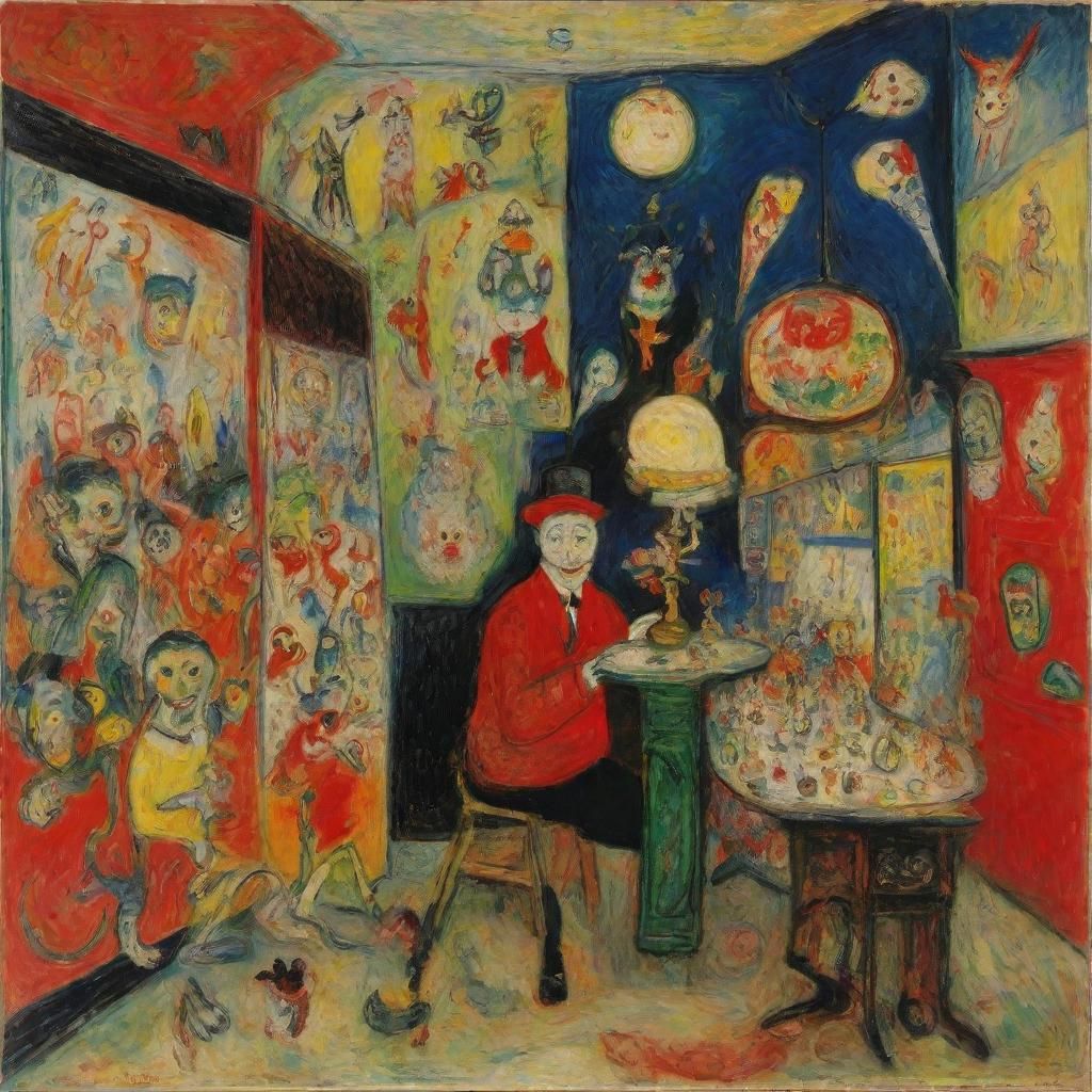 Neon Devils in Surrealist Style