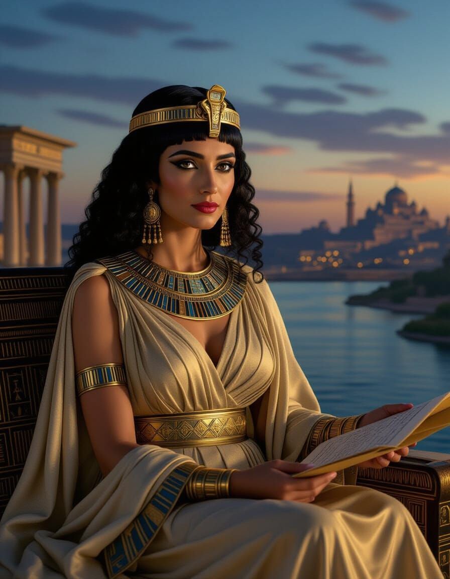 Cleopatra Portrait with Sfumato Shading