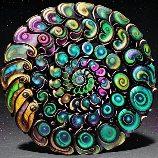 Opalescent Ammonite Treasure with Metallic Iridescence