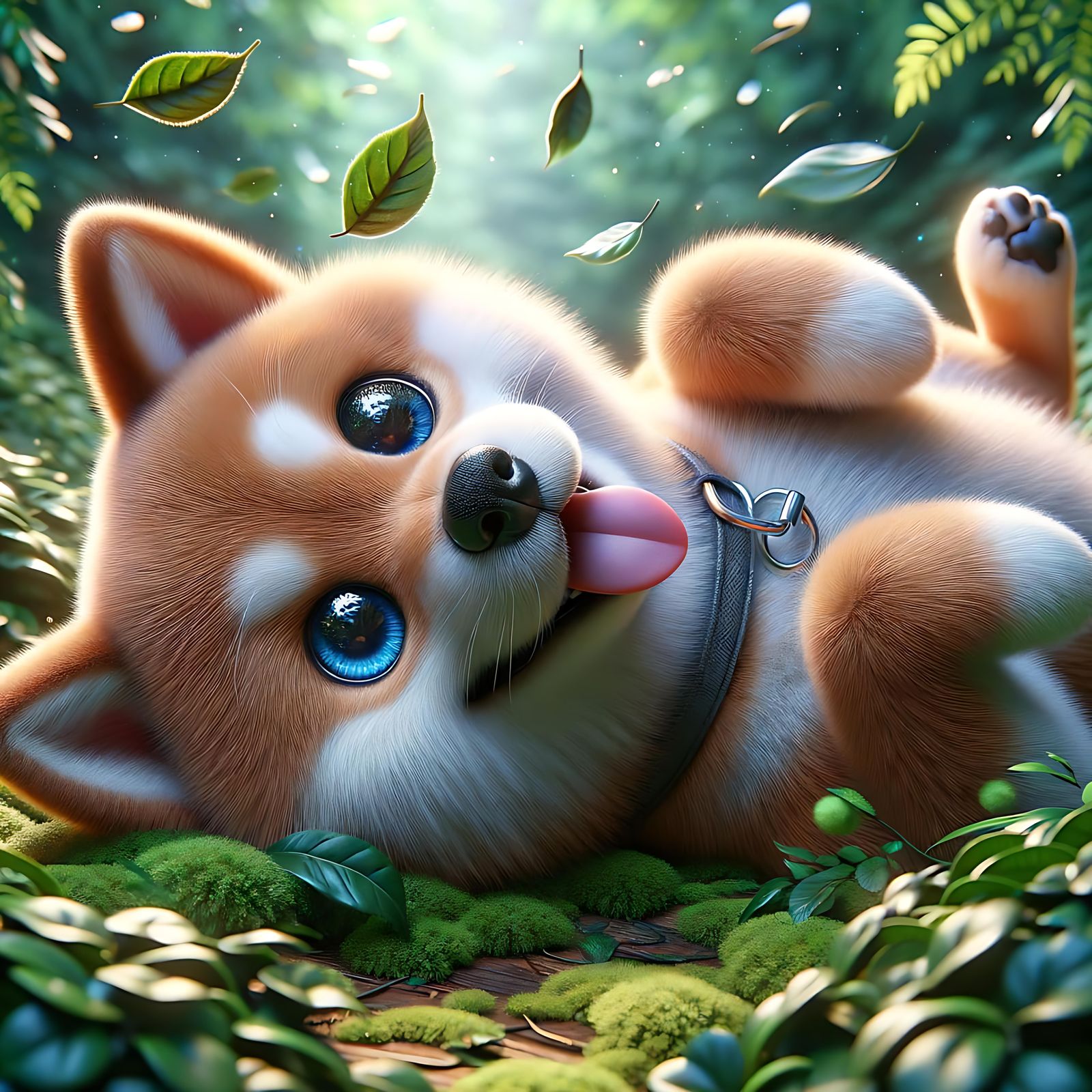 Adorable Shiba Inu in a Magical Garden