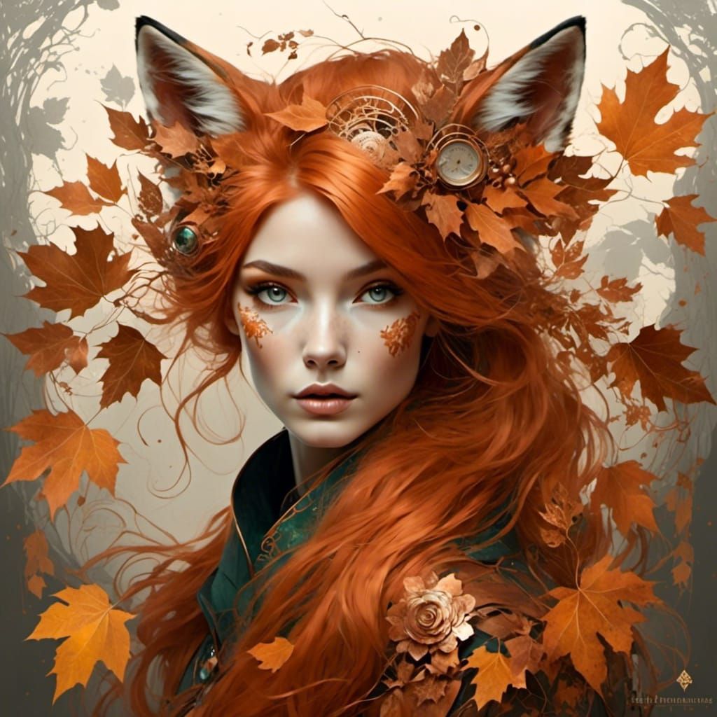 <lora:Constellation:1.0>Autumn Spirit, Autumn Feelings Fox c...