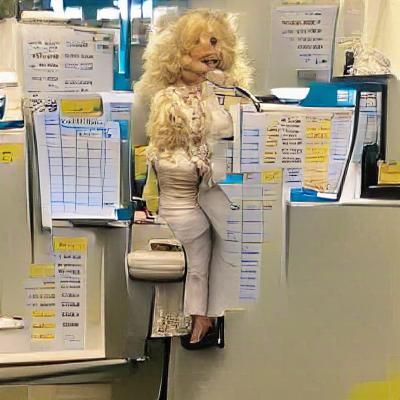Dolly Parton Leaves 9 to 5 Job: AI Art