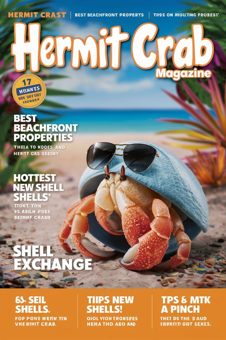 Hermit Crab Magazine Cover: Beachfront Properties