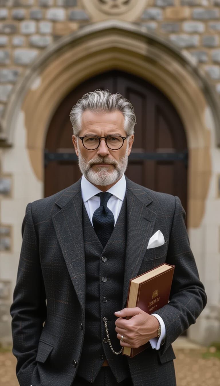 Authoritative Headmaster at Elite School Entrance