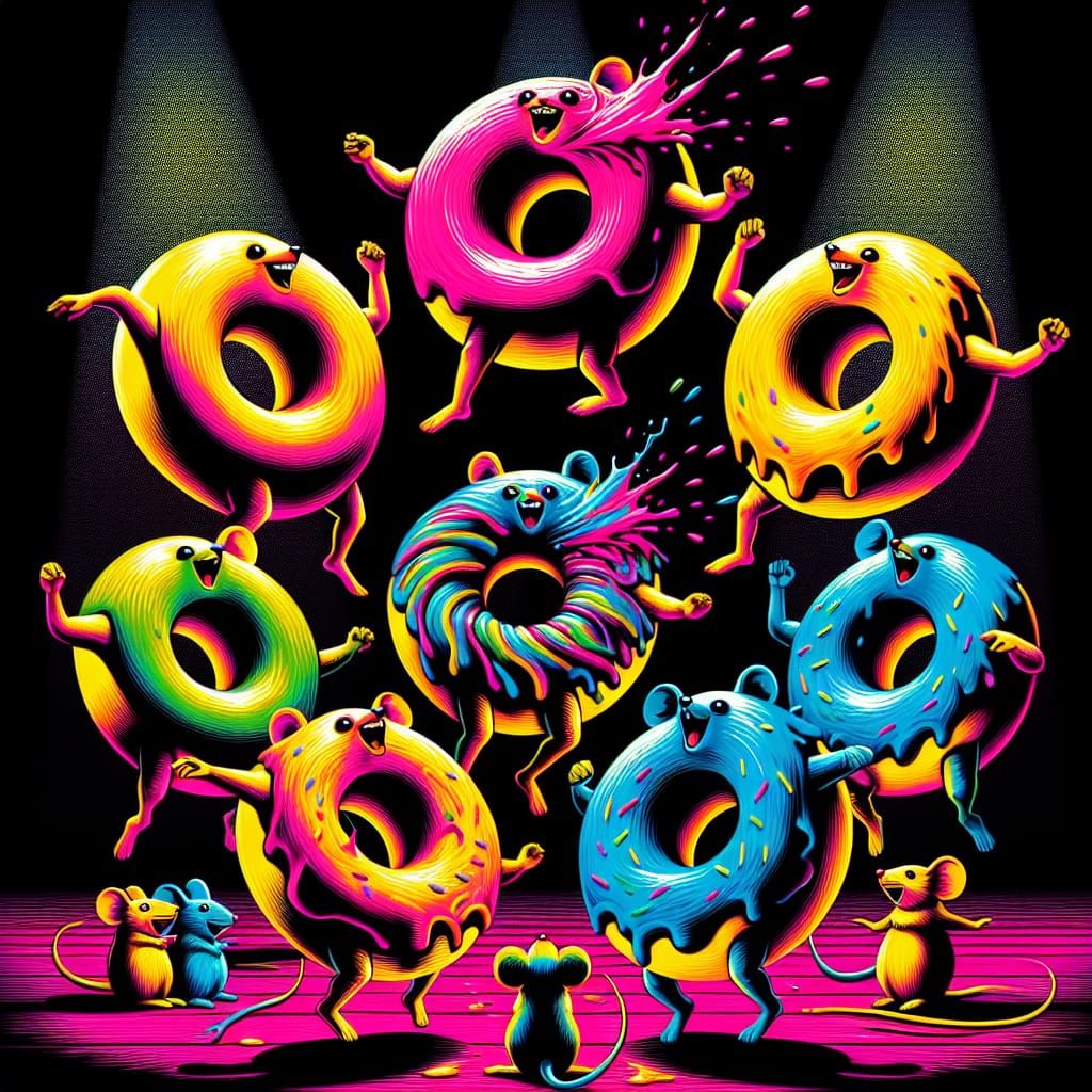 The Psychedelic Anthropomorphic Donuts Dance