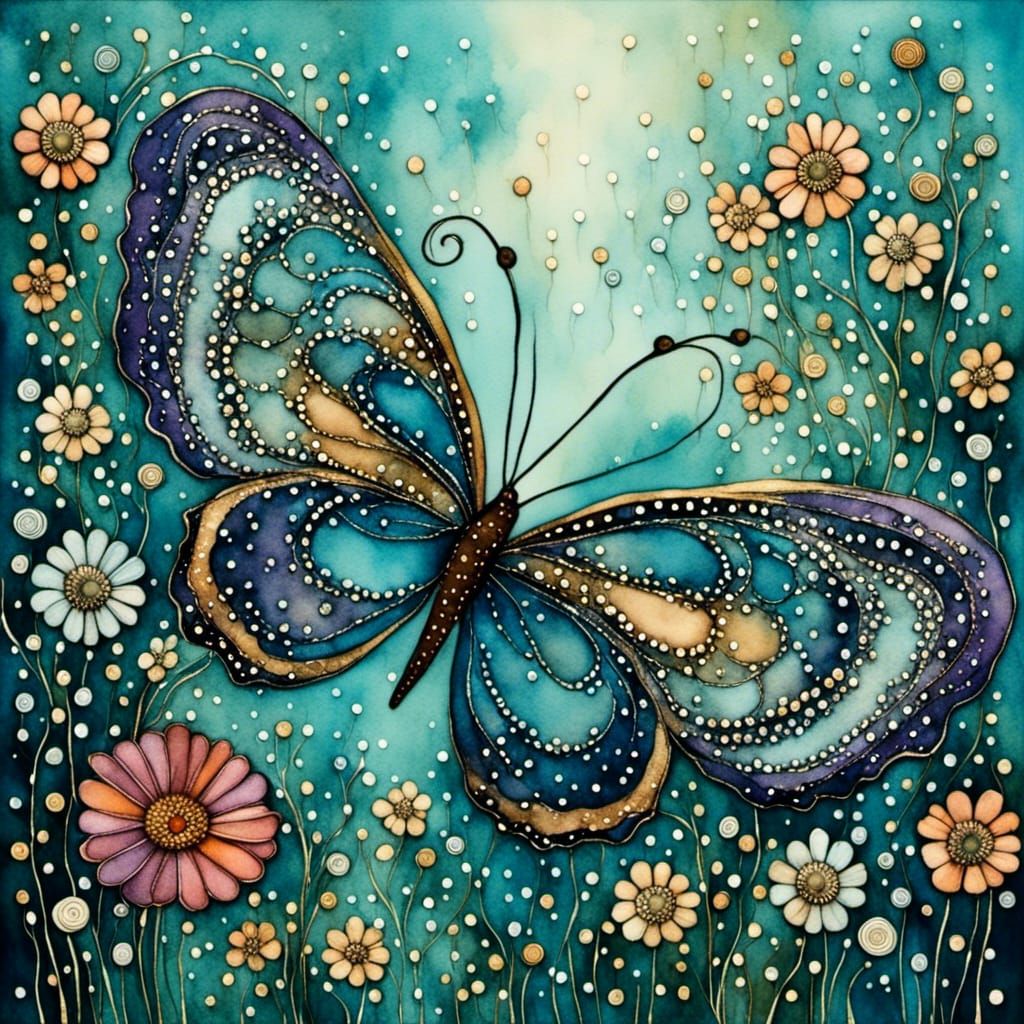 Liquid Ink Butterfly: A Whimsical Creation