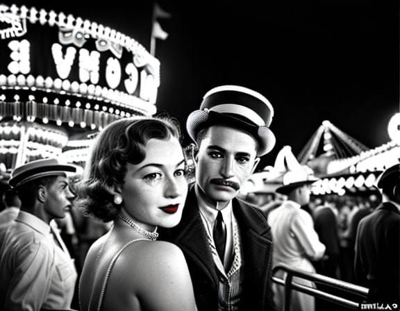 Coney Island Carnival Night, 1930s Photography