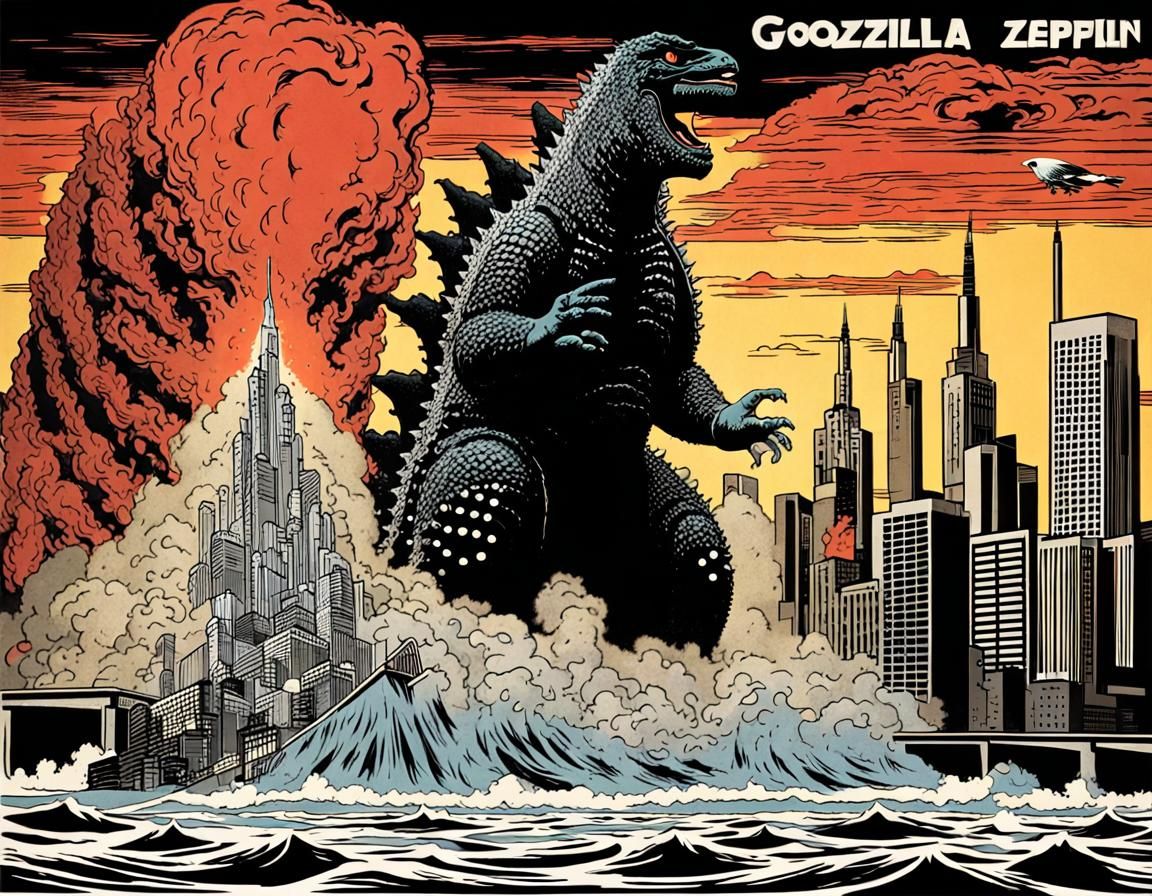 Godzilla Attacks Led Zeppelin