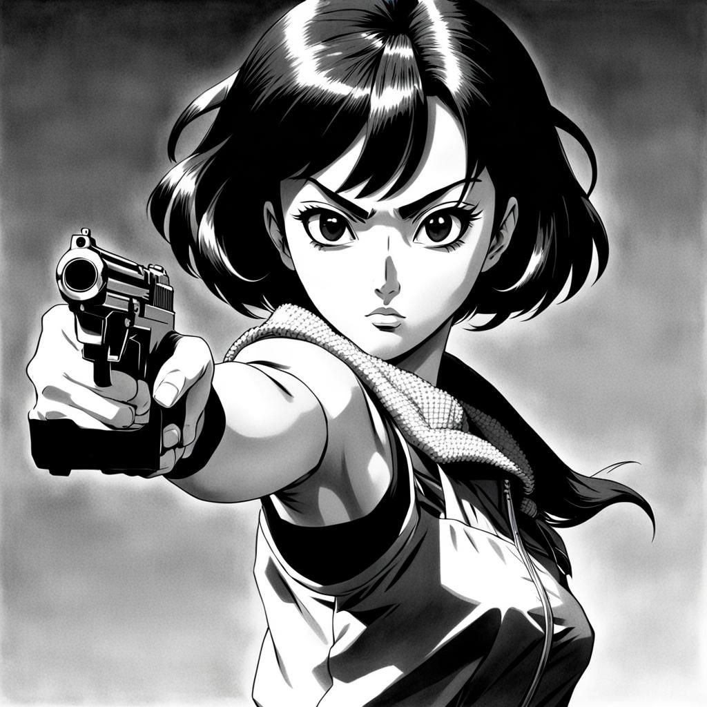 Anime Action Heroine with Gun, Tezuka Style