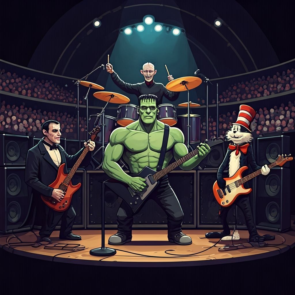 Monsters Rock Concert in Calvin and Hobbes Style