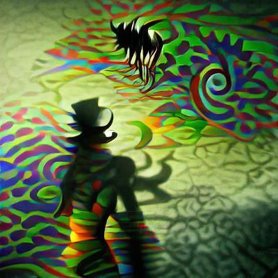 Psychedelic Shadow Work Abstract Art