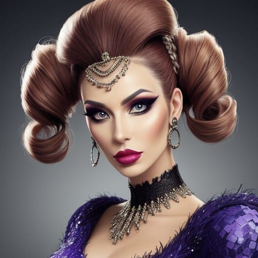 A Woman Overdone in Glamour