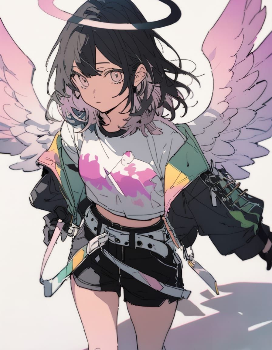 Faded Rebellion: The Pastel Angel