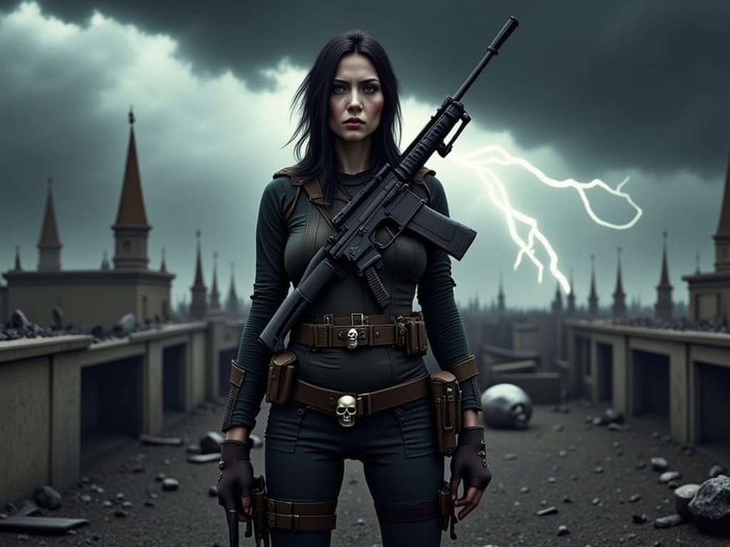 Vengeful Warrior Dominates Post-Apocalyptic Rooftop