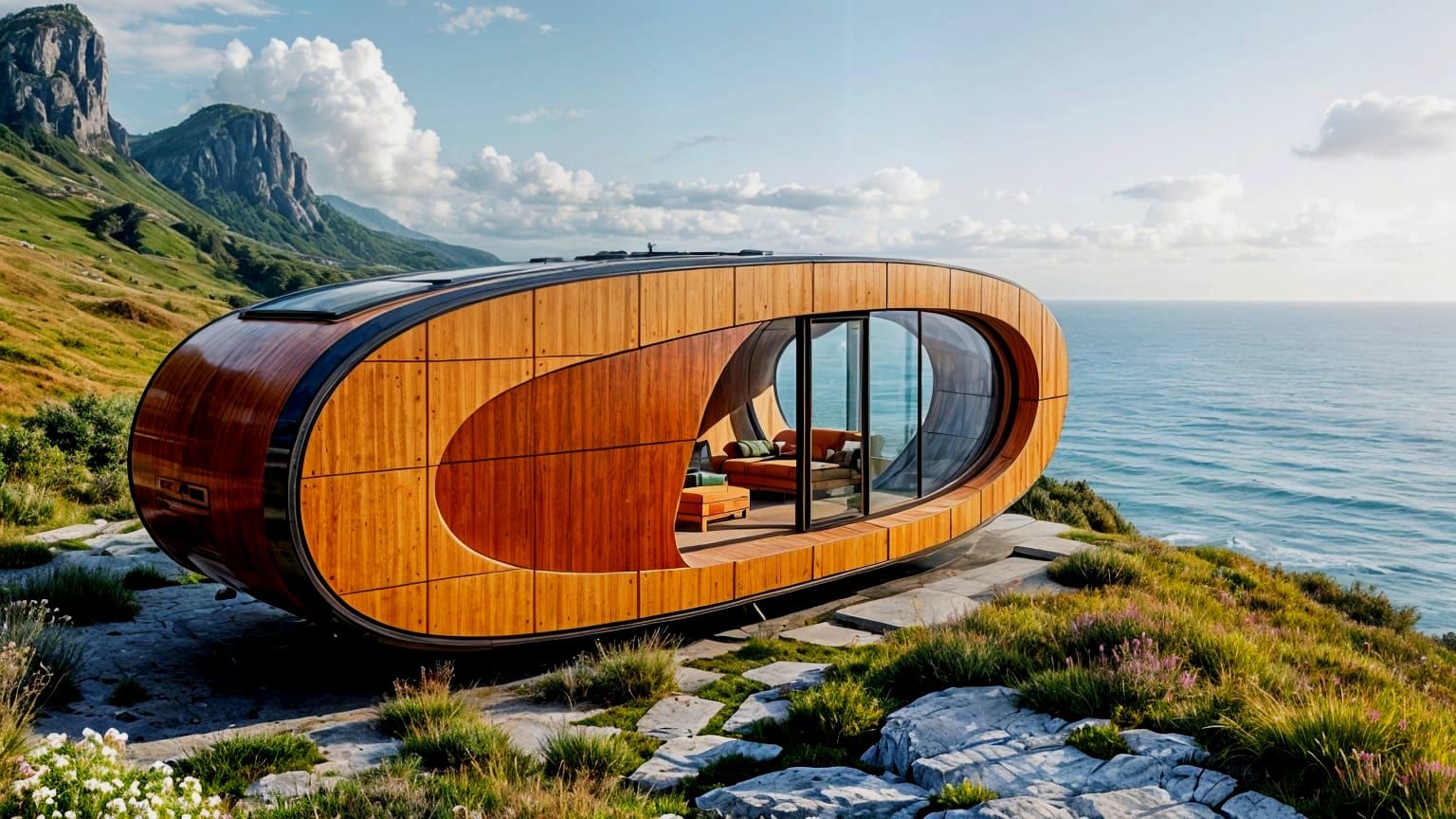 Sustainable Futuristic Tiny Home with Ocean Views