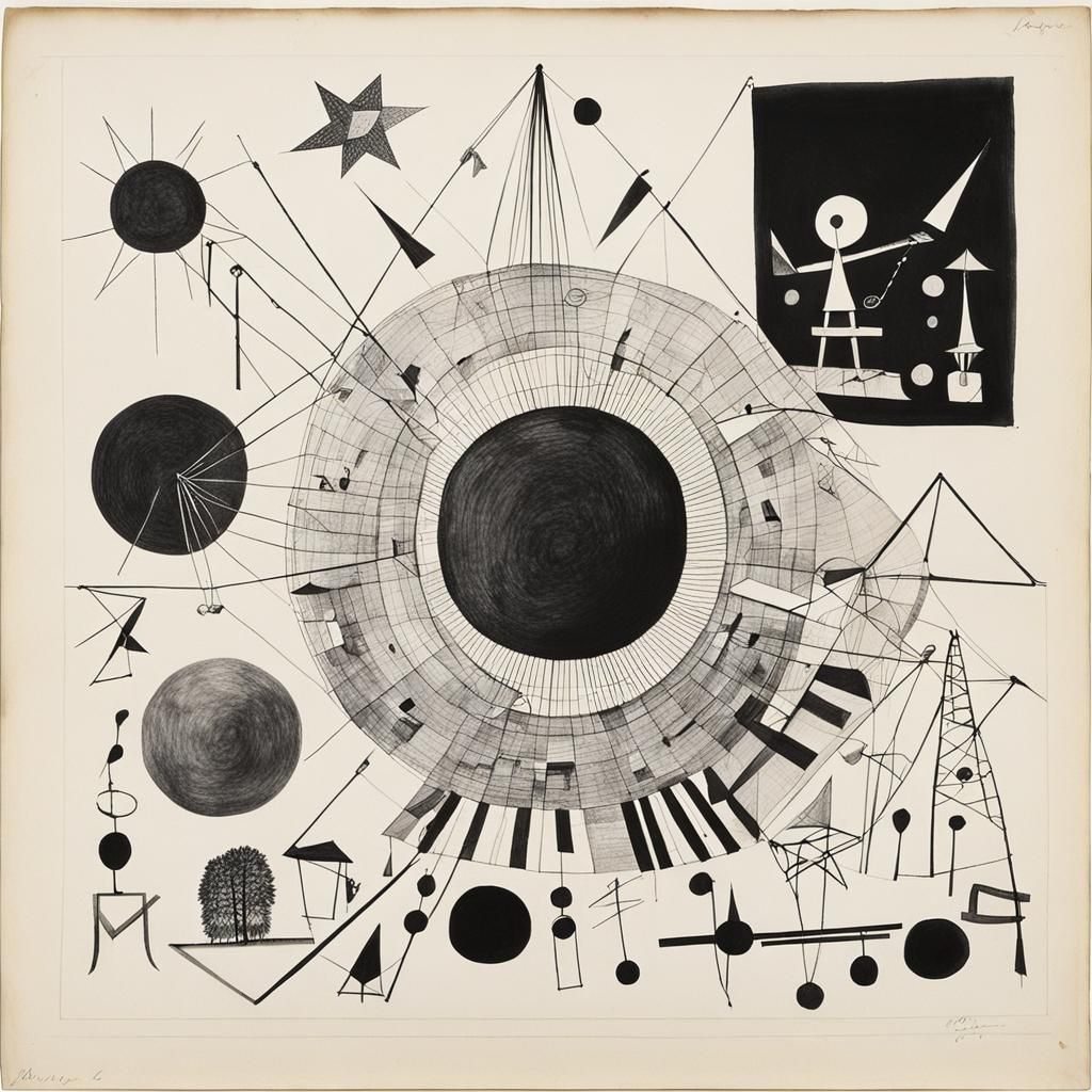 Surreal Rayograph of Random Objects in Black and White