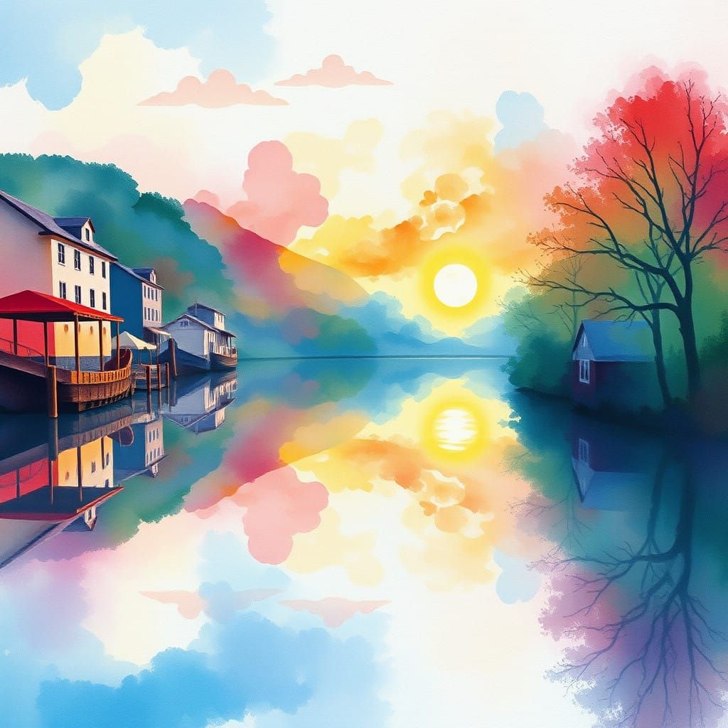 Dreamy Watercolor by the Bay