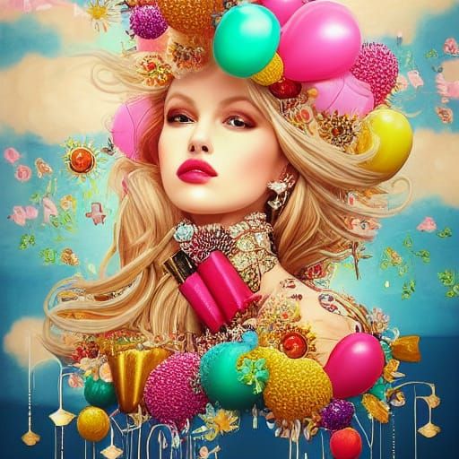Candy Kisses Collage: A Sunny Day Fantasy
