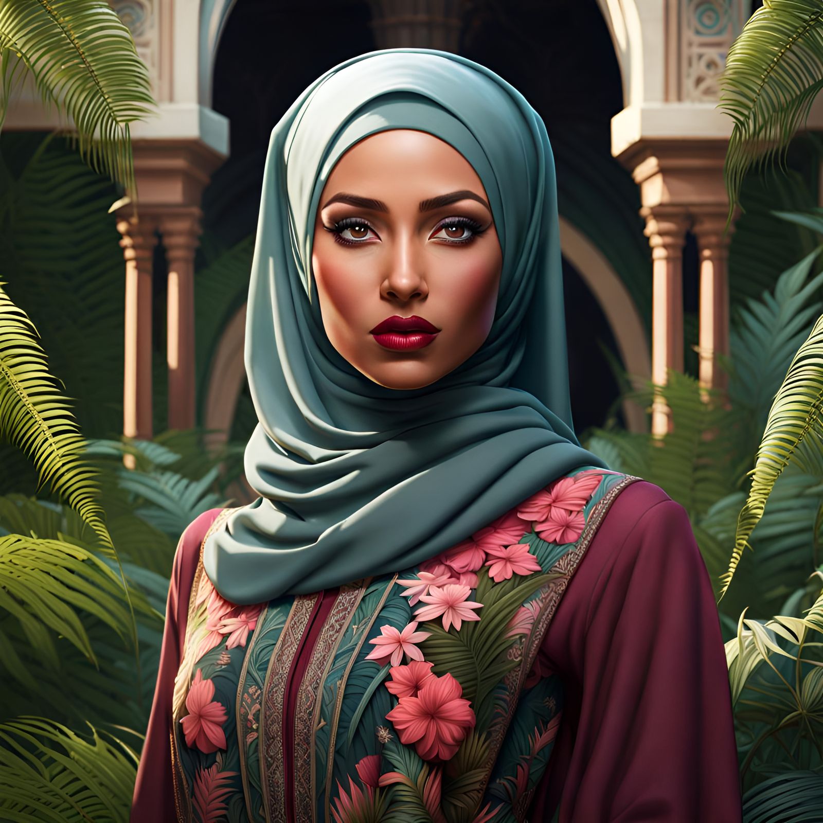 Elegant Victorian Botanical Explorer in a Fantasy World