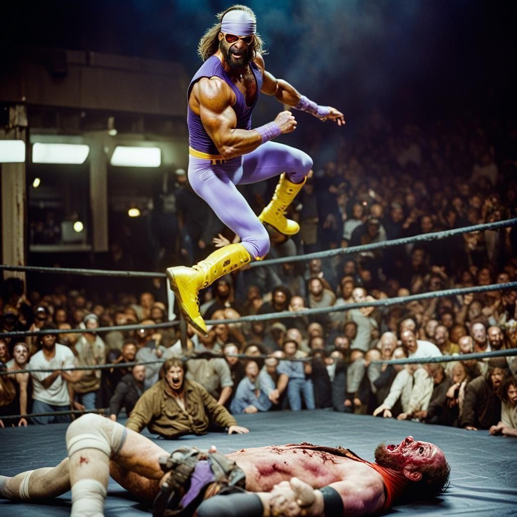 Macho Man vs Zombie: Wrestling Film Still