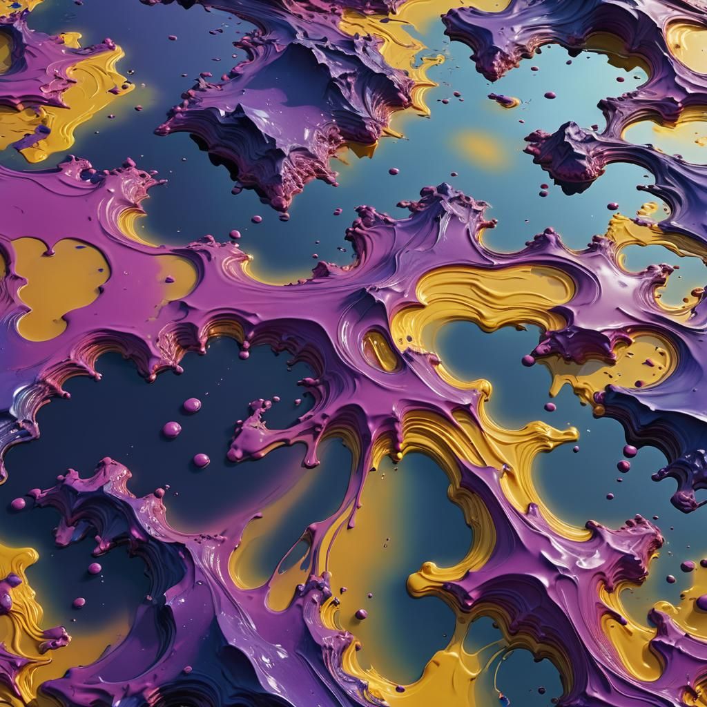 Gelatinous Liquid Pouring into Lake: Fantasy Concept Art