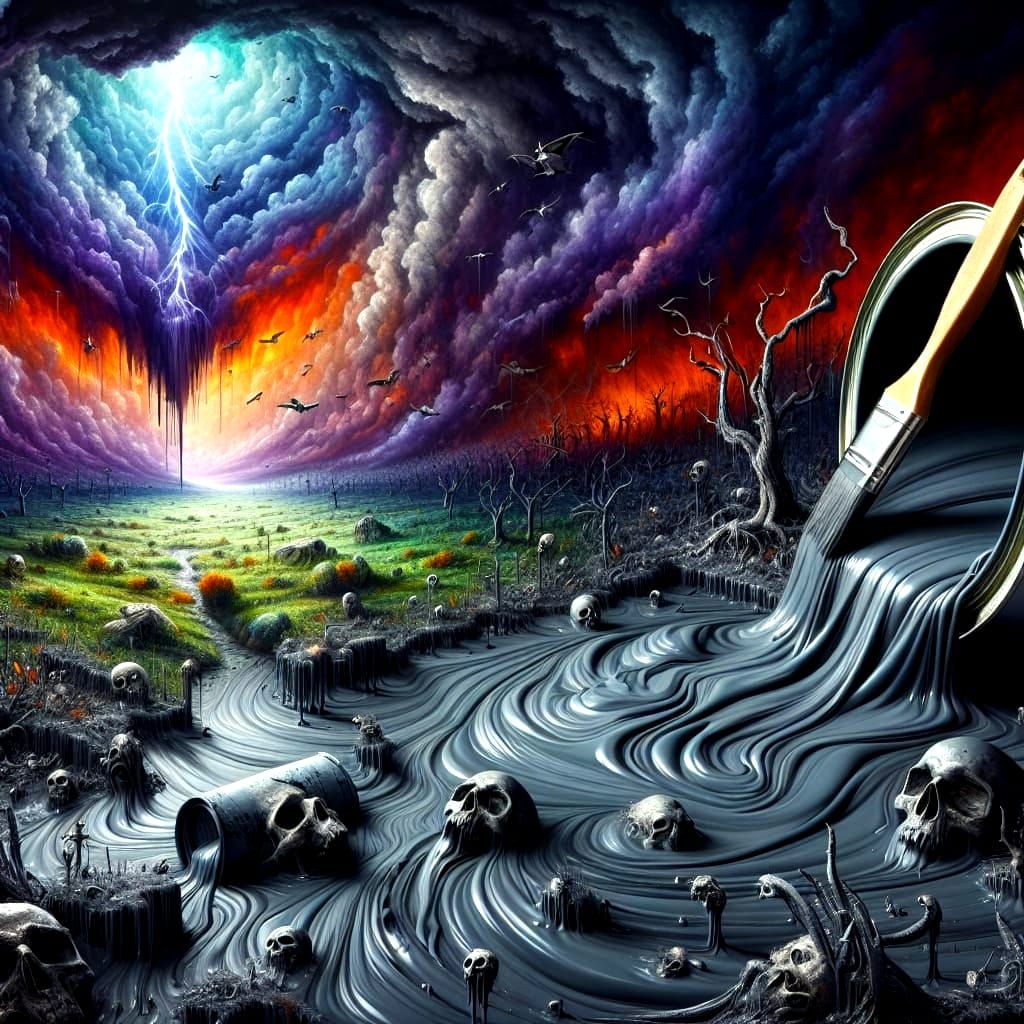 Dramatic Desecration in a Dark, Cosmic Landscape