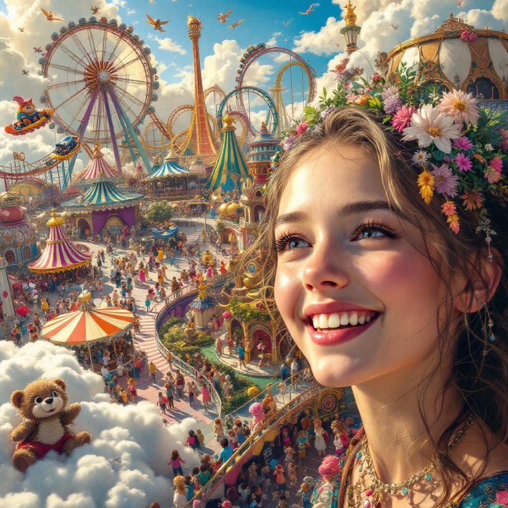 Fantastic Amusement Park: Concept Art with Ornate Details