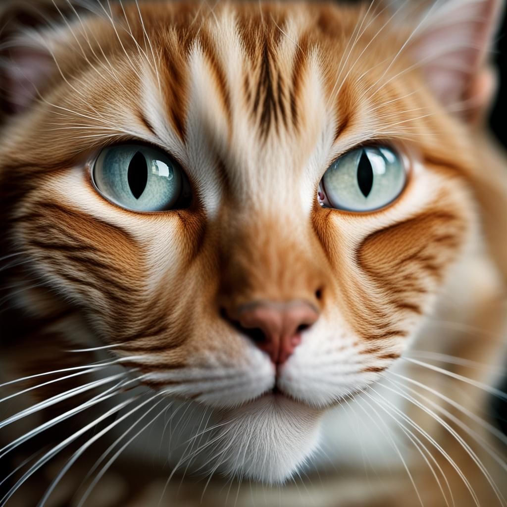 Professional Cat Portrait in Studio Lighting