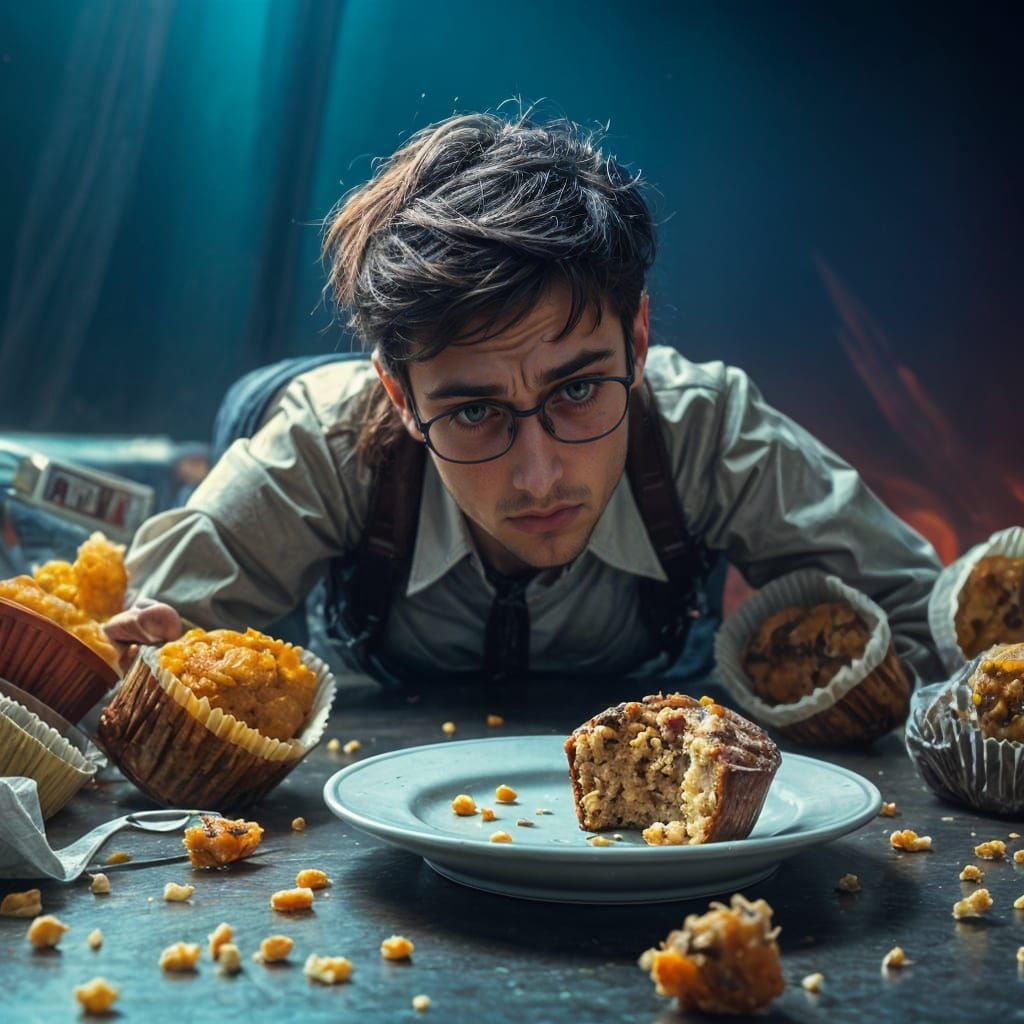 Mysterious Breakfast Scene in Vibrant Fantasy Colors