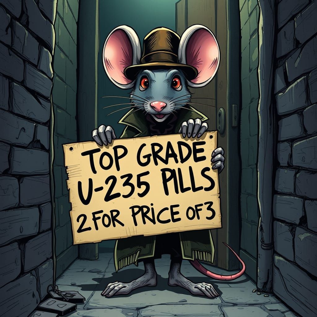 Atomic Mouse Selling U-235 Pills in Noir Alley