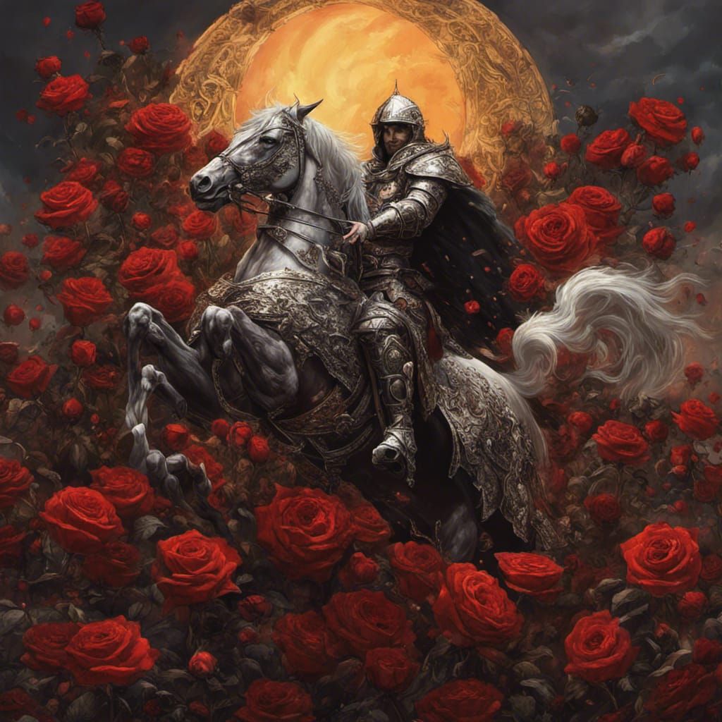 Dark Fantasy Knight Rides into Battle