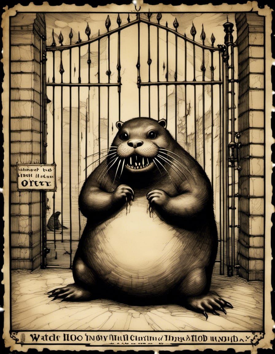 Wanted Poster: "Giant Devil Otter Guarding the Gates of -[OT...