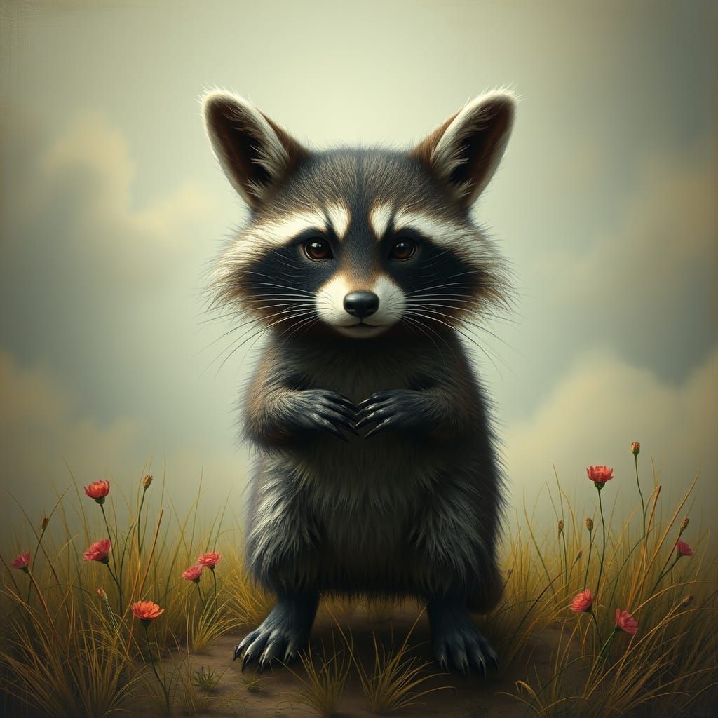 Surrealist Hybrid Creature in Dynamic Motion