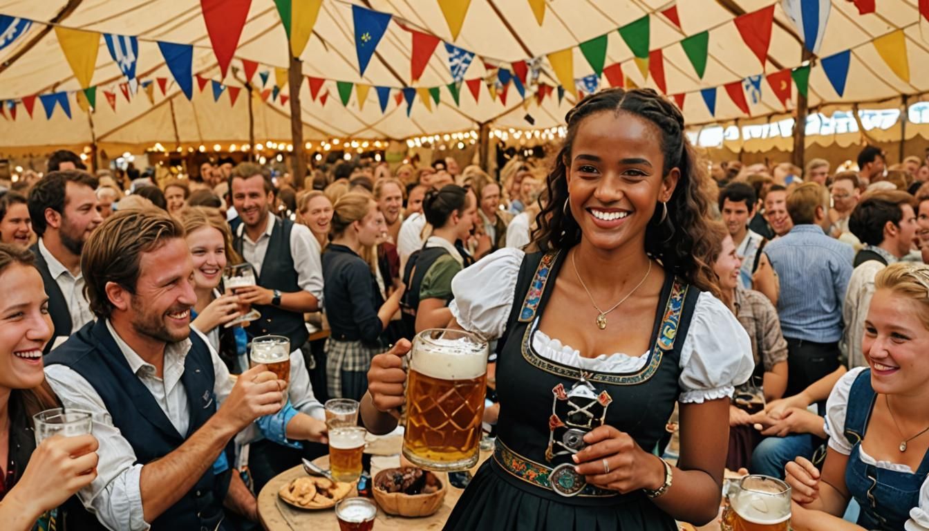 Ethiopian Beauty Shines at Vibrant Oktoberfest Celebration