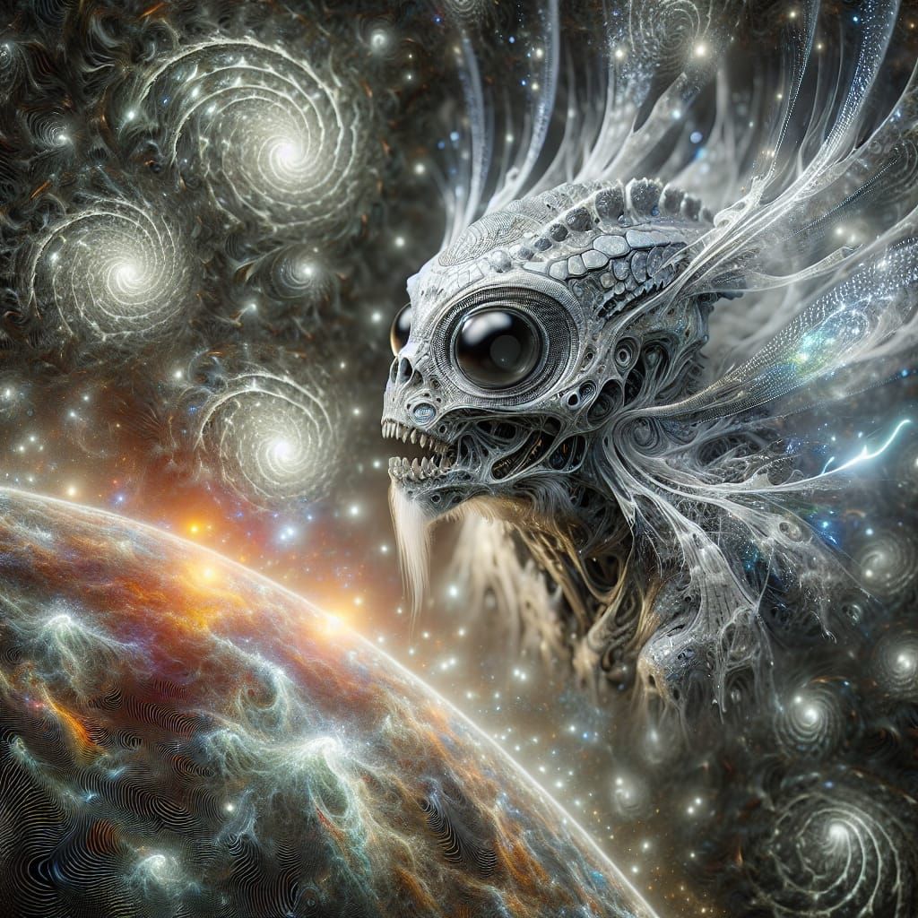 Surreal Alien Creature in Hyperrealistic Detail