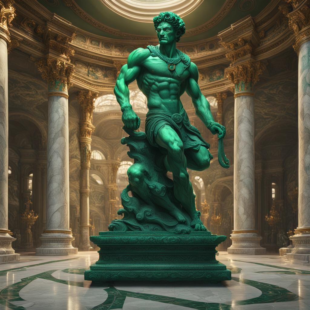 Malachite statue 1