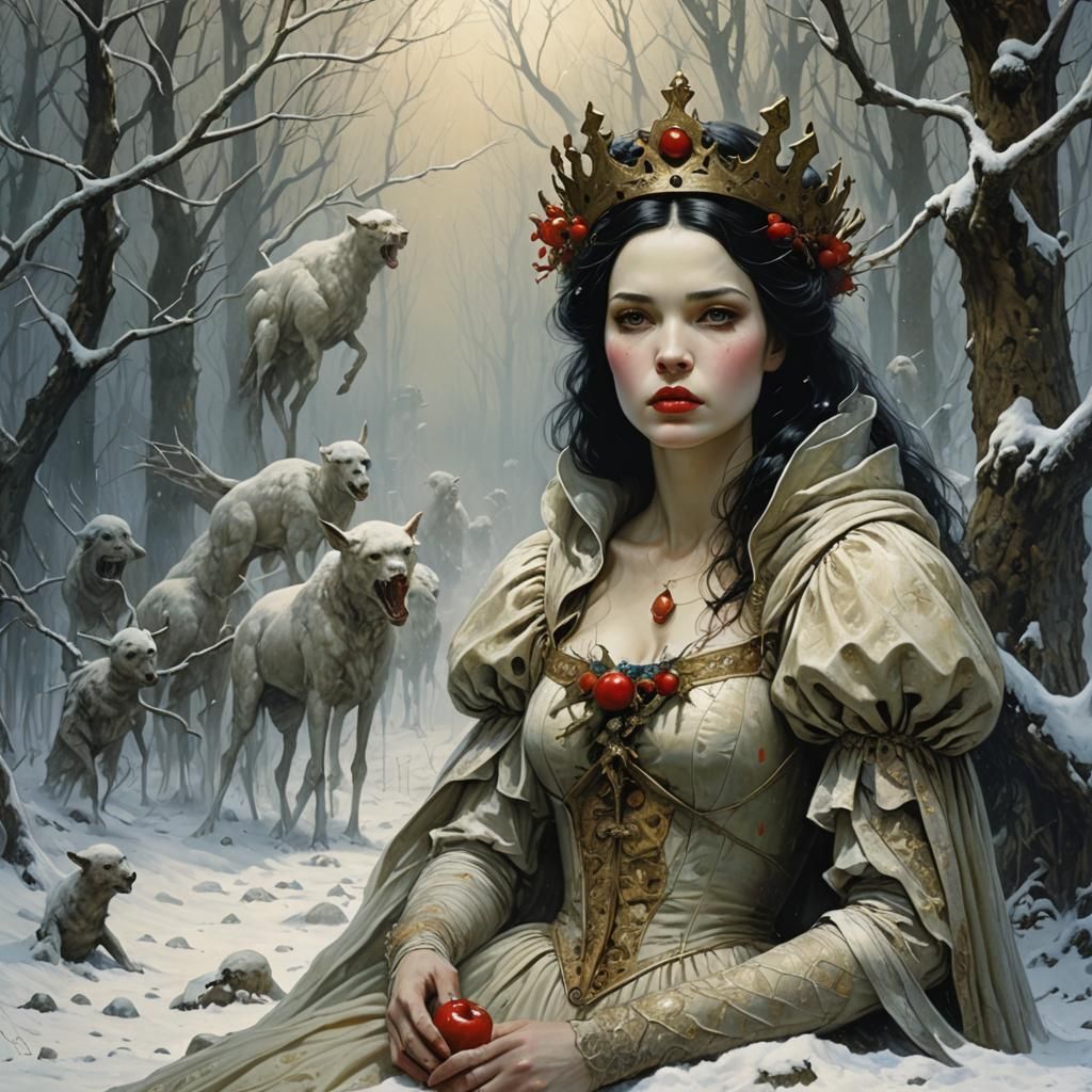 Snow White: Queen of Cold Foreplay, Dark Fantasy Art