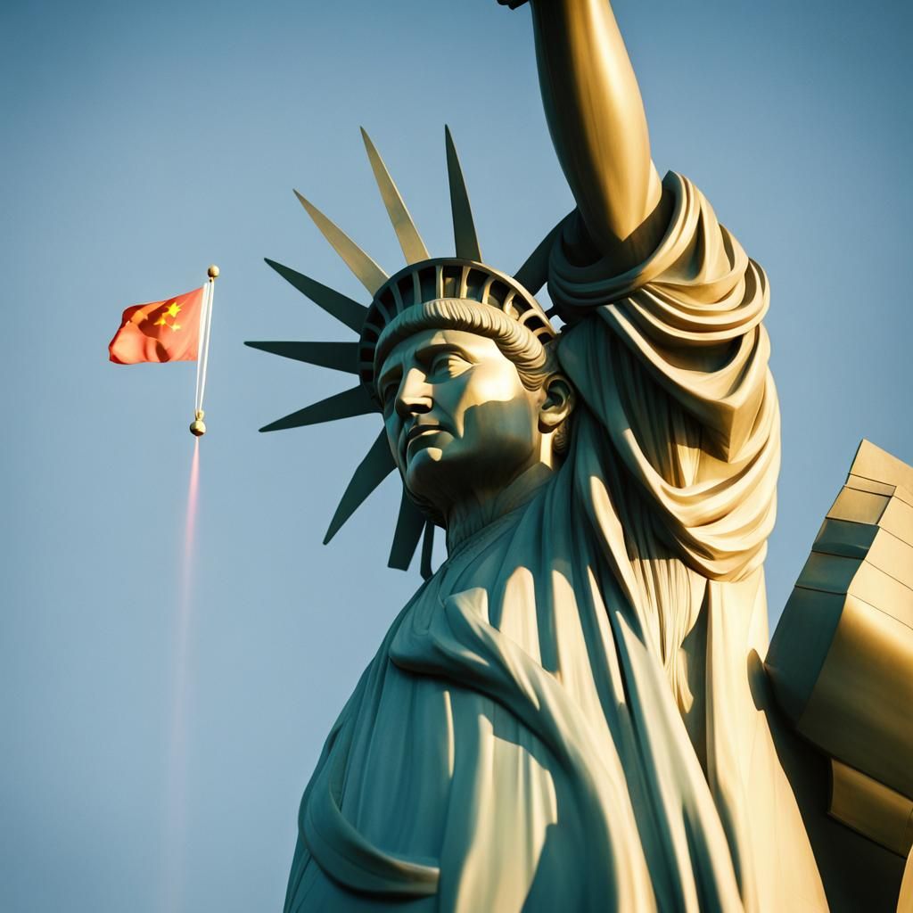 Statue of Liberty with Xi Jinping Face