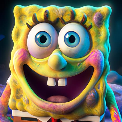 Ultra Realistic Spongebob Character Portrait in 3D