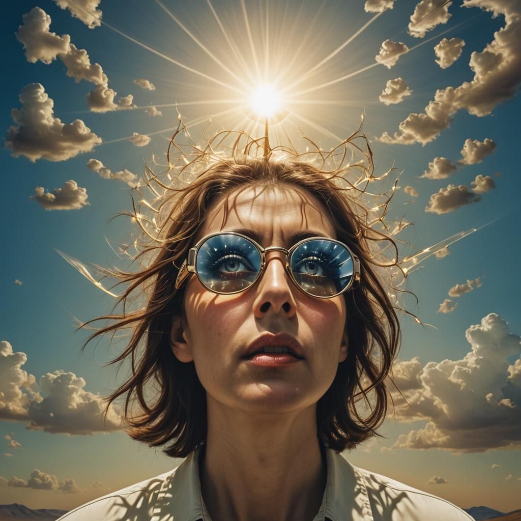Surreal Image: Blinded by Overwhelming Light